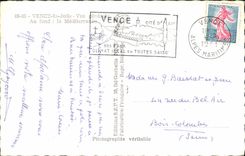 MODERN CARD Vence the Pretty one View At the Bottom the Mediterranean