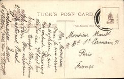 Estaca de Londres de la POSTAL de la VENDIMIA que parece gravemente del este