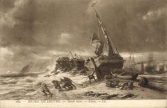 CPA Musee Du Louvre Maree Basse Isabey Bateau