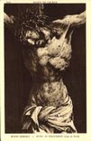 VINTAGE POSTCARD Mathias Grunewald Detail Of Crucifixion Body of Christ Museum of Colmar