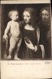 VINTAGE POSTCARD Museum Of Louvre Luini Holy Family