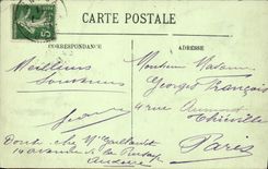 VINTAGE POSTCARD Auxerre the Church German St And the Bridge Of the Small tower Seen of the cathedral