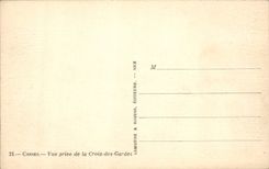 CPA Cannes Vue Prise De La Croix Des Gardes