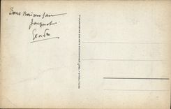 POSTAL de la VENDIMIA Niza vista del montaje del boro a través de los pinos