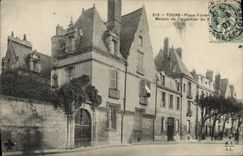 VINTAGE POSTCARD Tours Place Fair House of the banker