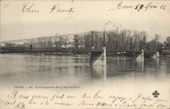 CPA Tours Pont Suspendu Saint Symphorien