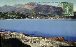 CPA Menton Vue Prise du Cap Martin