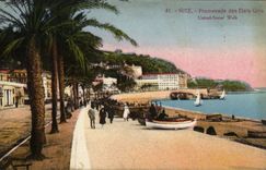 CPA Nice Promenade des Etats Unis Bateaux