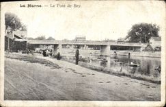 VINTAGE POSTCARD the Marne the Bridge De Pry