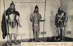 VINTAGE POSTCARD Paris Hotel Of the Invalids Museum the Army Costumes of Celtic war Era and period of the war