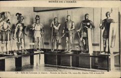 CPA Paris Hotel Des Invalides Musee L'Armee Costumes de guerre Charles VII Louis XI Charles VIII Louis XII