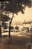 VINTAGE POSTCARD Hendaye the village espagn ol of Fotnarabie seen of the unloading dock of Hendaye