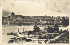 VINTAGE POSTCARD Geneva Splits and city