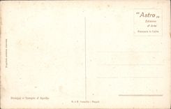 VINTAGE POSTCARD Pompei Tempio d' Apollo
