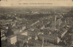 VINTAGE POSTCARD Troyes Panorama Is Seen from of the cathedral