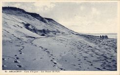 VINTAGE POSTCARD Arcachon Dimensions Money the Dunes of Pyla