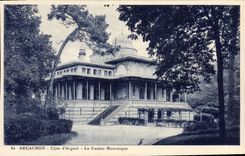 VINTAGE POSTCARD Arcachon Dimensions Money the Moorish Casino