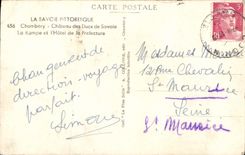 MODERN CARD Picturesque Savoy Chambéry Castle Of the Dukes Of Savoy the slope and the hotel of the prefecture