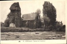 VINTAGE POSTCARD Honfleur Church De Criquebeuf