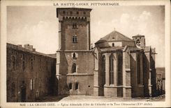 VINTAGE POSTCARD the Chair God Abbey church (dimension of the apse) And the Tower Clementine