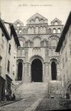 CPA Le Puy Facade De La Cathedrale
