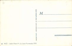 VINTAGE POSTCARD Nice Garden Albert the 1st pier walk