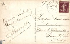 VINTAGE POSTCARD Basque Dimension the top of Rhune Collar of Ibardin