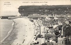 CPA Fecamp Vue Generale Sur la Plage