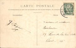 VINTAGE POSTCARD Rheims Colbert Public garden