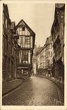 VINTAGE POSTCARD Rouen the street Holy Romain
