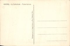 VINTAGE POSTCARD Amiens the cathedral Carries side