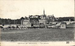 Castillo de la POSTAL de la VENDIMIA de la opinión de Chantilly