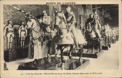 VINTAGE POSTCARD Paris Museum of the army Room Of the Maximilien Armours in behavior of tournament German Armor