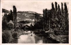 CPA Aix Les Bains Le Lac Canal De Savieres Et Chateau De Chatillon