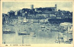 CPA Cannes Le Mont Chevalier Bateaux