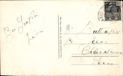 VINTAGE POSTCARD Annecy Church De Sevrier And the Spinner