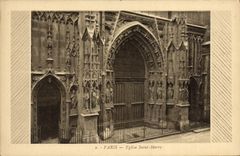 VINTAGE POSTCARD Paris Church Merry Saint