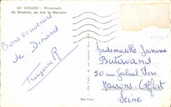 CPM Dinard Promenade Du Moulinet Au Loin La Malouine