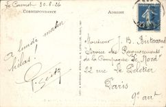 CPA Cannes Le Mont Chevalier pris a travers les palmiers de la promenade 