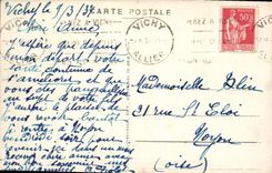 VINTAGE POSTCARD Vichy the New Bridge On I' Allier