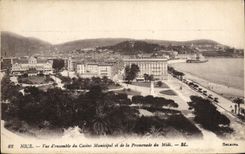 CPA Nice Vue D'ensemble du Casino municipal et de la promenade du Midi