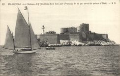 CPA Marseille Le Chateau d'If Bateau