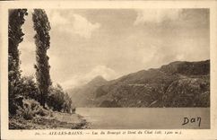 CPA Aix Les Bains Lac Du Bourget Et Dent Du Chat