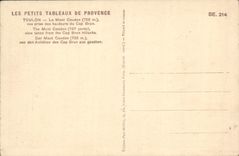 VINTAGE POSTCARD Toulon the Coudon Mount seen interior heights of the Brown Cape