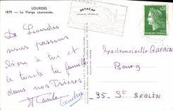 POSTAL MODERNA pesado la Virgen de Couronnee