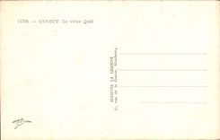 VINTAGE POSTCARD Annecy the Old Quay