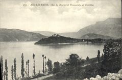 CPA Aix Les Bains Lac Du Bourget Et Promontoire De Chatillon