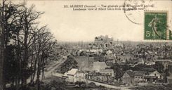 CPA Albert Vue Generale Prise de la route D'Amiens 