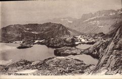 VINTAGE POSTCARD Chamonix the Lake Cornn and the Chain of Fiz