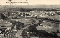 CPA sens Vue Generale Du Faubourg d'Yonne